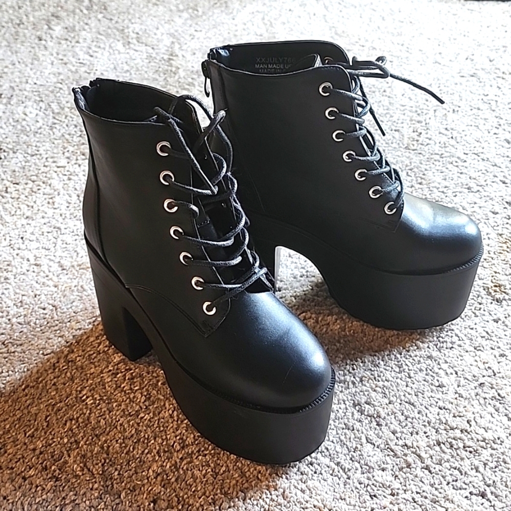 Tough Attitude Platform Boots